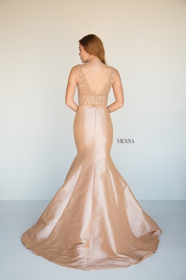 Style 8288 Vienna Nude Size 8 Backless Tall Height Mermaid Dress on Queenly