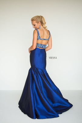 Style 8292 Vienna Blue Size 2 Tall Height Mermaid Dress on Queenly