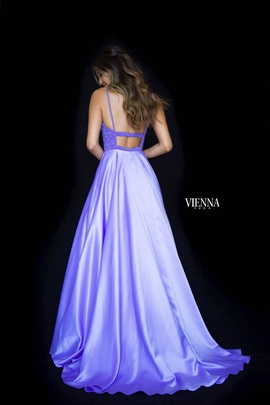 Style 8311 Vienna Purple Size 0 Tall Height Side slit Dress on Queenly