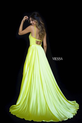 Style 8311 Vienna Yellow Size 00 Backless Train Tall Height Side slit Dress on Queenly