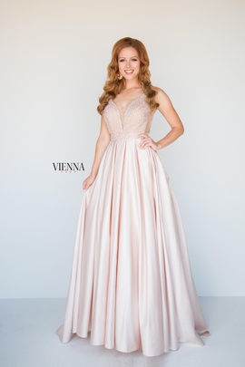 Style 9940 Vienna Gold Size 0 Sheer Train A-line Dress on Queenly