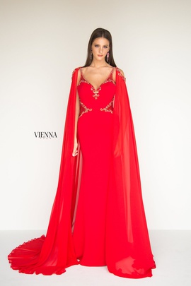 Style 9962 Vienna Red Size 2 Backless Tall Height Straight Dress on Queenly