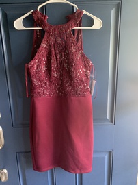 B. Darlin Purple Size 2 Mini Straight Dress on Queenly