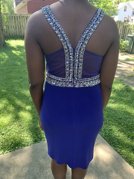 Faviana Royal Blue Size 14 Tall Height Prom Cocktail Dress on Queenly