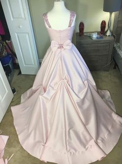 Caitlin Kent Pink Size 0 Floor Length Pageant Flower Girl Tall Height Ball gown on Queenly