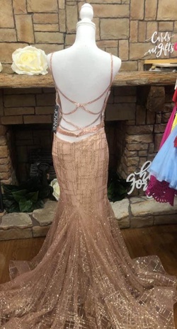 Jovani Gold Size 10 A-line Dress on Queenly