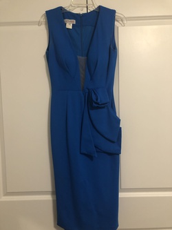 Jovani Blue Size 2 Wedding Guest Interview Cocktail Dress on Queenly
