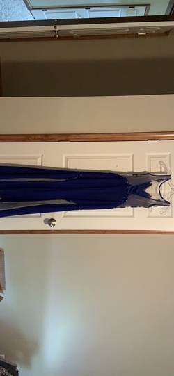 Jovani Blue Size 2 Straight Dress on Queenly