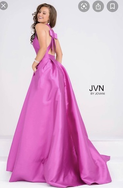 Jovani Purple Size 4 Backless Ball gown on Queenly