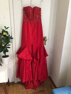 Sherri Hill Red Size 4 Side Slit Mermaid Dress on Queenly