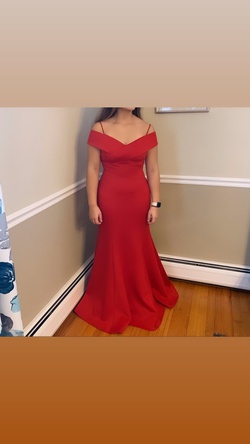 David's Bridal Red Size 8 Straight Dress on Queenly
