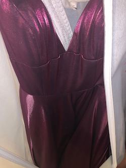 Style 53548 Sherri Hill Purple Size 4 Prom Side slit Dress on Queenly