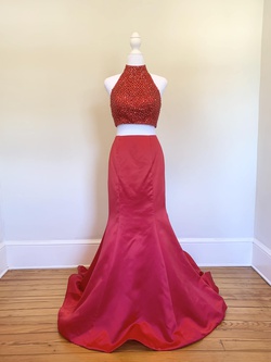 Sherri Hill Red Size 4 Prom Tall Height Mermaid Dress on Queenly