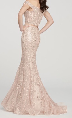 Sherri Hill Pink Size 4 Lace Pageant Rose Gold Mermaid Dress on Queenly