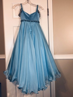Sherri Hill Blue Size 4 A-line Dress on Queenly