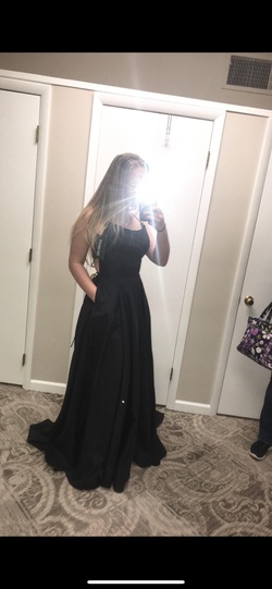 Sherri Hill Black Size 8 Tall Height Side slit Dress on Queenly