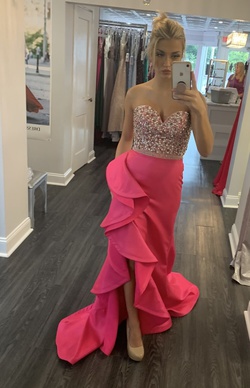 Mac Duggal Pink Size 6 Side Slit Macduggal Mermaid Dress on Queenly
