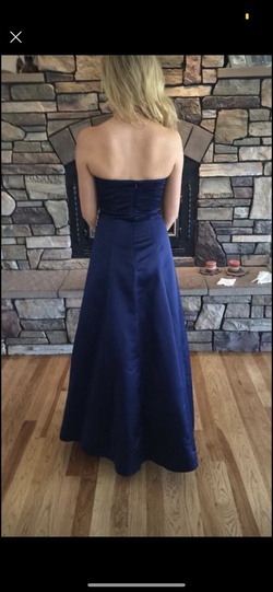 David's Bridal Blue Size 2 Pageant Ball gown on Queenly