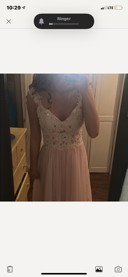 Blush Pink Size 2 Prom A-line Dress on Queenly