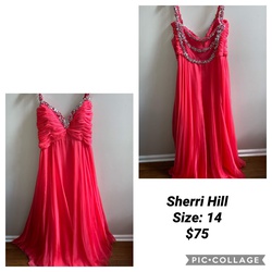 Sherri Hill Pink Size 14 Tall Height Straight Dress on Queenly