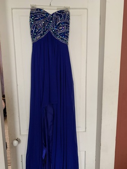 Blue Size 4 Train Dress on Queenly