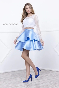 nox anabel Blue Size 0 Lace Cocktail Dress on Queenly