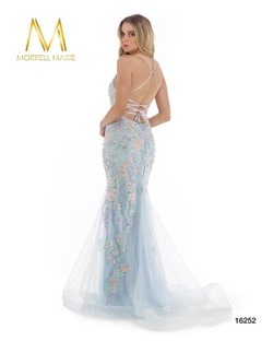 Style 16252 Morrell Maxie Light Blue Size 6 Tall Height Corset Prom Mermaid Dress on Queenly