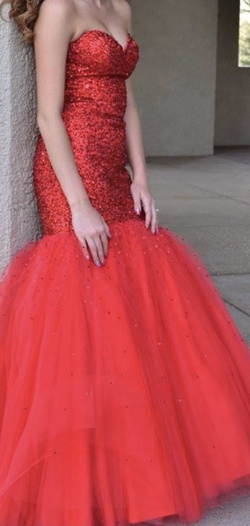 Mori Lee Red Size 6 Mermaid Dress on Queenly