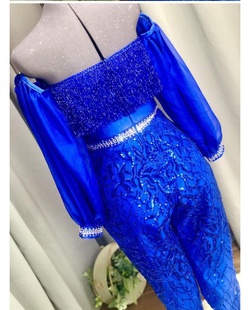 Caitlyn Kent Designs Blue Size 6 Custom Romper/Jumpsuit Dress on Queenly