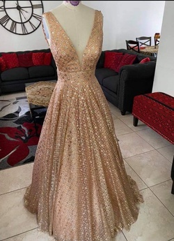 Gold Size 4 A-line Dress on Queenly