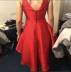 B. Darlin Red Size 4 Flare Wedding Guest Cocktail Dress on Queenly