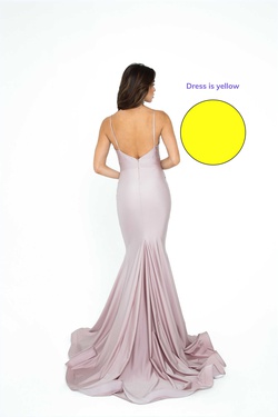 Style 6200H Atria Yellow Size 18 Tall Height Pink Mermaid Dress on Queenly