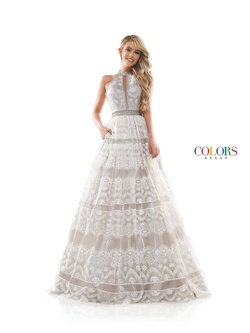 Style 2296 Colors White Size 4 Backless Tall Height Lace Ball gown on Queenly