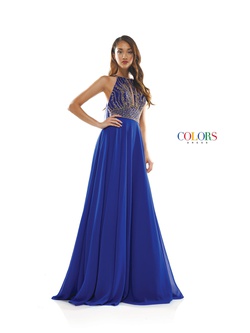 Style 2335 Colors Blue Size 6 Tulle Train Tall Height A-line Dress on Queenly