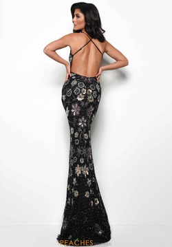 Style 7024 Jasz Couture Black Size 00 Pageant Backless Tall Height Side slit Dress on Queenly