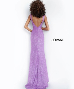 Style 45811 Jovani Purple Size 00 Train Sheer Tall Height Mermaid Dress on Queenly