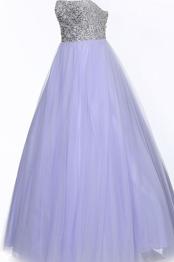 Style JVN52131 Jovani Purple Size 10 Tulle Tall Height Ball gown on Queenly