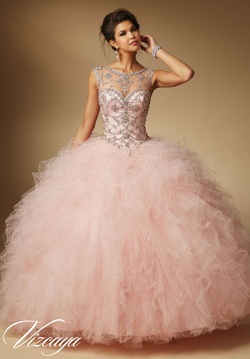 Style 89041 Mori Lee Pink Size 16 Quinceanera Tulle Tall Height Ball gown on Queenly
