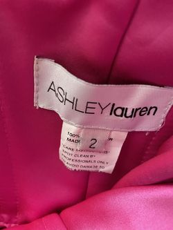 Ashley Lauren Pink Size 2 Floor Length Sequined Jewelled Train Dress on Queenly