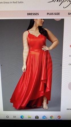Red Size 20 A-line Dress on Queenly
