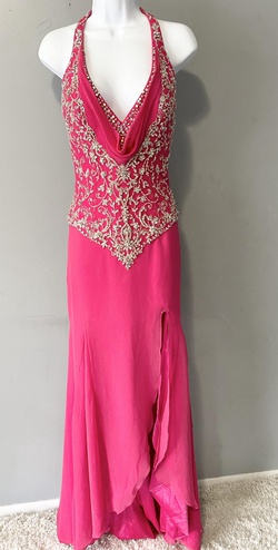 Crown Collection Pink Size 6 Halter Straight Dress on Queenly