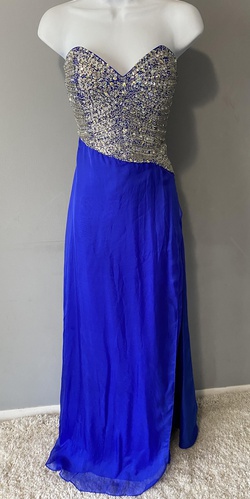 Prima Donna Blue Size 8 Sweetheart Train Straight Dress on Queenly