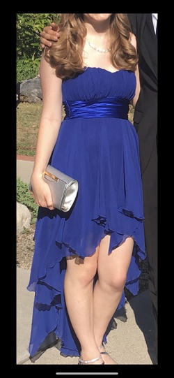 Windsor Royal Blue Size 6 Strapless Prom Cocktail Dress on Queenly