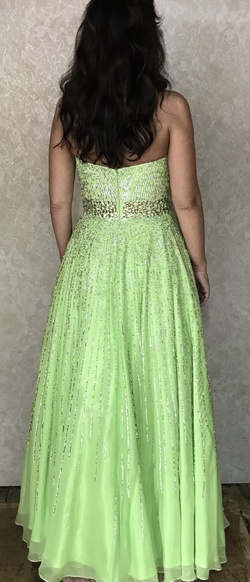 Sherri Hill Light Green Size 8 Sweetheart A-line Dress on Queenly