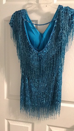 Sherri Hill Blue Size 4 Fun Fashion A-line Dress on Queenly