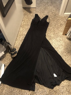 Black Size 12 Side slit Dress on Queenly