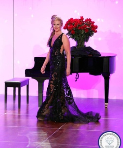 Jovani Black Size 6 Sheer Floor Length Pageant Sequined Medium Height Mermaid Dress on Queenly