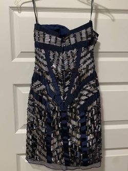 Sherri Hill Blue Size 0 Euphoria Navy Sorority Formal Homecoming Cocktail Dress on Queenly
