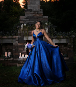 Ashley Lauren Royal Blue Size 0 Silk Ball gown on Queenly