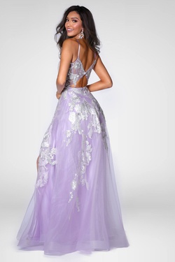 Style 7860 Vienna Purple Size 0 Tall Height Prom Side slit Dress on Queenly